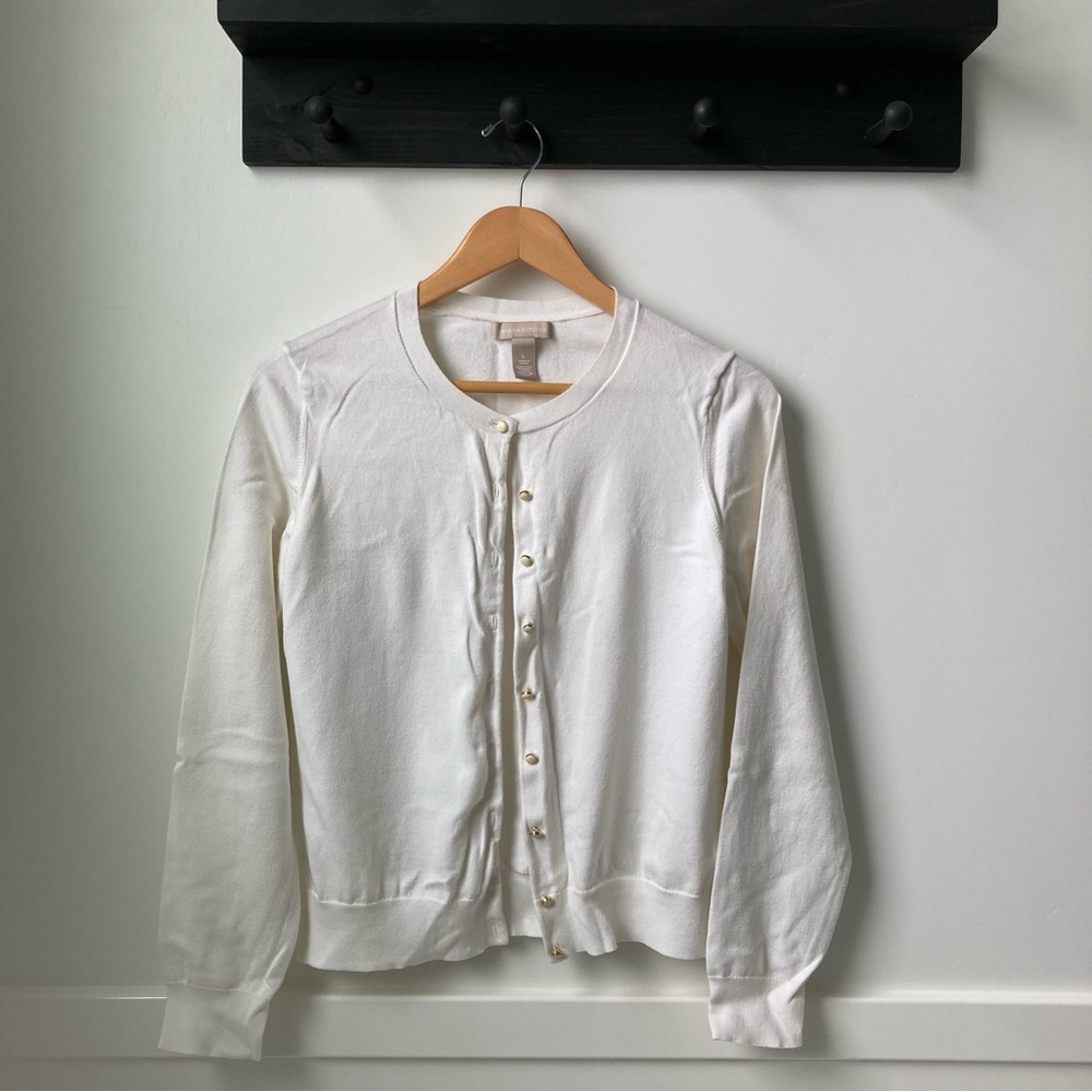 Banana Republic White Cardigan